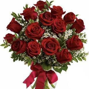 15 red roses with greenery | Flower Delivery Birobidzhan